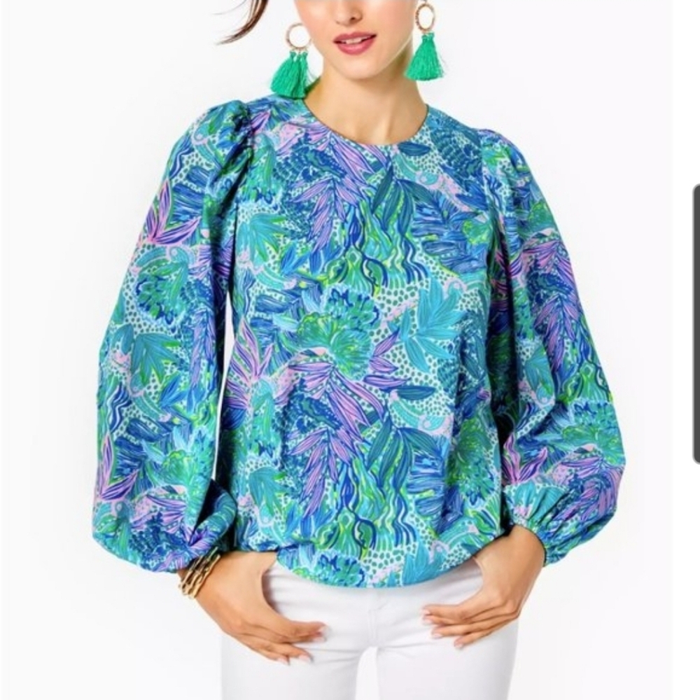 Lilly Pulitzer Lynnley Top in Cocktail Cabanna